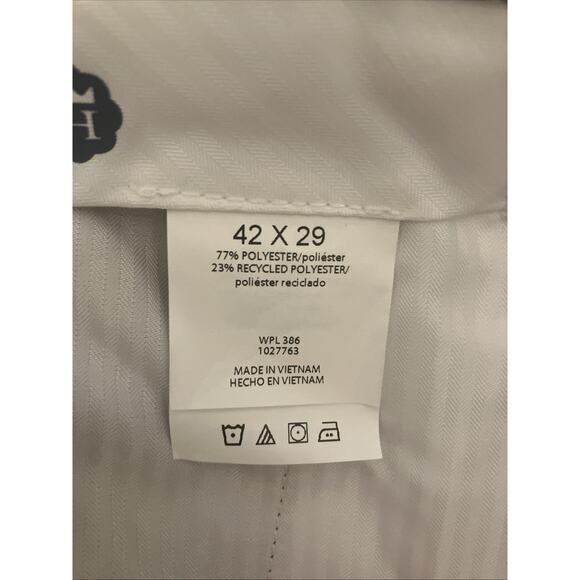 Haggar‎ Men’s E-CLO™ Stria Dress Pant Khaki Brown Flat Front 42x29 Comfort Waist - Picture 5 of 6